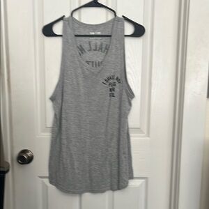 Flag Nor Fail Gray Relaxed Tank Top
